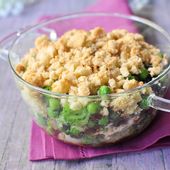 Crumble de pois à la tapenade noire