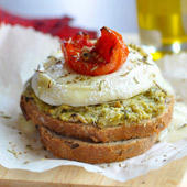 Crostini de Rocamadour en papillote