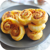 Palmiers au délice de tomates séchées