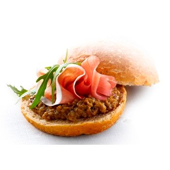 Mini burger au caviar d'aubergine